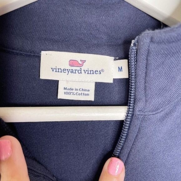 VINEYARD VINES 1/4 Zip Blue Jacket - Picture 5 of 8
